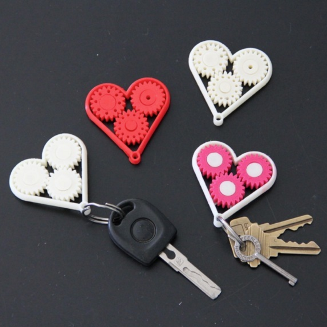 Heart Gear Keychain