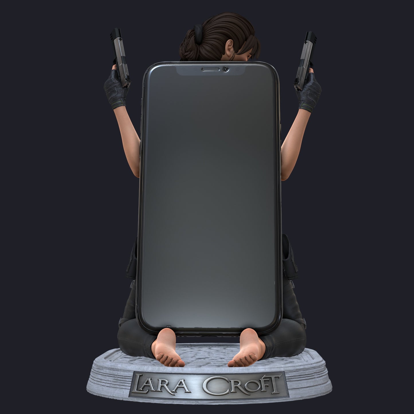 Soporte para teléfono de Lara Croft
