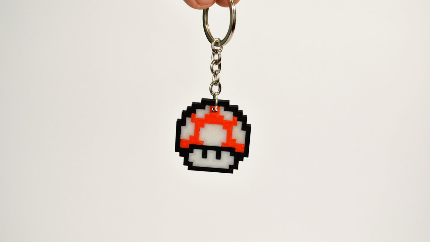 Mario Mushroom Keychain