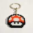 Mario Mushroom Keychain